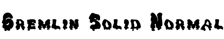 Gremlin Solid Normal font preview