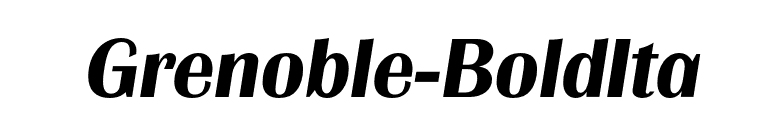 Grenoble-BoldIta font preview