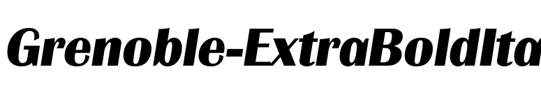 Grenoble-ExtraBoldIta font preview