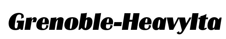 Grenoble-HeavyIta font preview