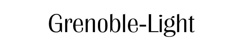 Grenoble-Light font preview