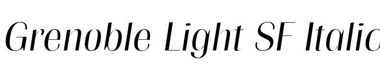 Grenoble Light SF Italic font preview