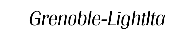 Grenoble-LightIta font preview