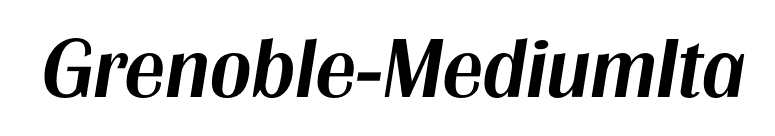 Grenoble-MediumIta font preview
