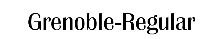 Grenoble-Regular font preview