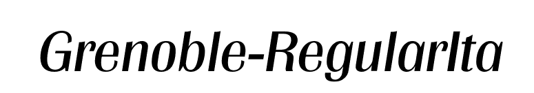 Grenoble-RegularIta font preview