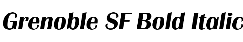 Grenoble SF Bold Italic font preview