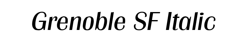 Grenoble SF Italic font preview