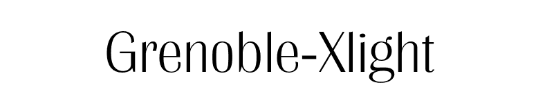 Grenoble-Xlight font preview
