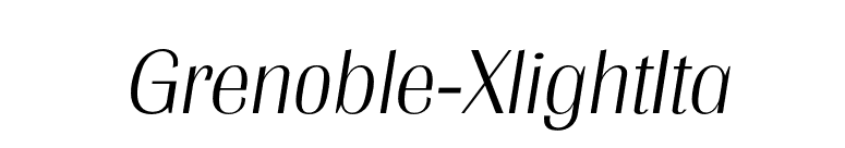 Grenoble-XlightIta font preview