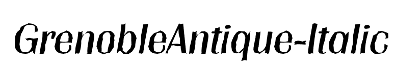 GrenobleAntique-Italic font preview