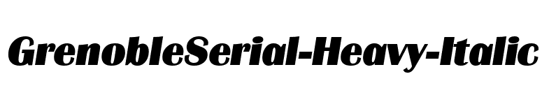 GrenobleSerial-Heavy-Italic font preview