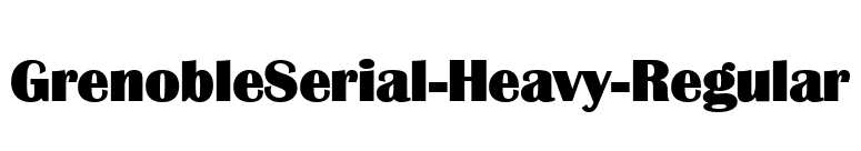 GrenobleSerial-Heavy-Regular font preview