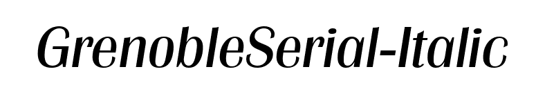 GrenobleSerial-Italic font preview