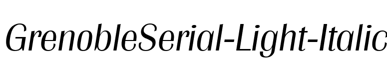 GrenobleSerial-Light-Italic font preview