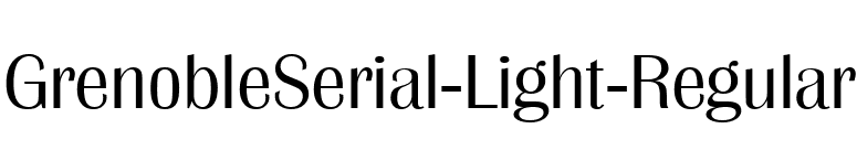 GrenobleSerial-Light-Regular font preview
