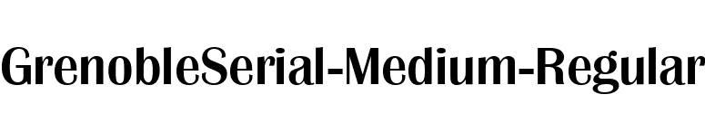 GrenobleSerial-Medium-Regular font preview