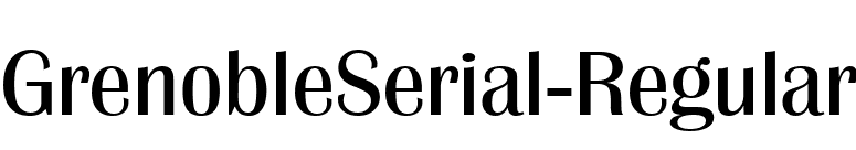 GrenobleSerial-Regular font preview