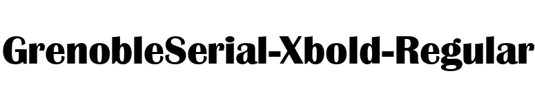 GrenobleSerial-Xbold-Regular font preview