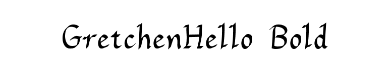 GretchenHello Bold font preview