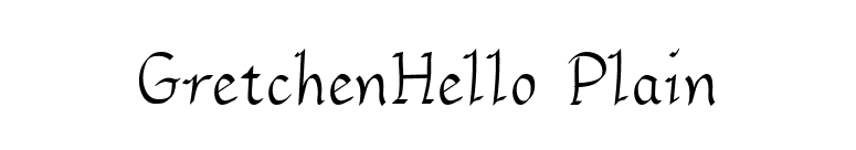 GretchenHello Plain font preview