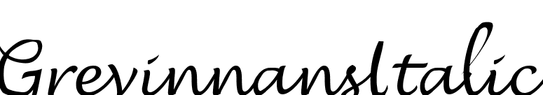 GrevinnansItalic font preview