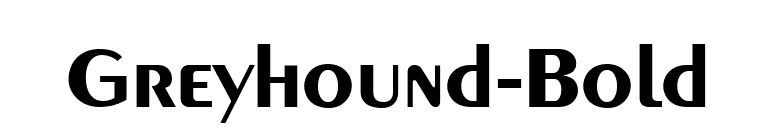 Greyhound-Bold font preview