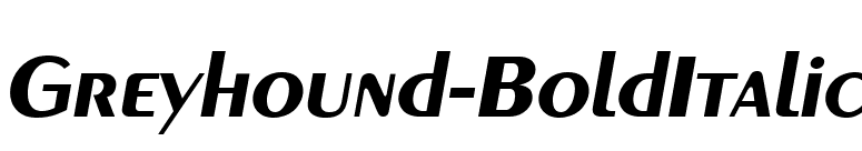 Greyhound-BoldItalic font preview
