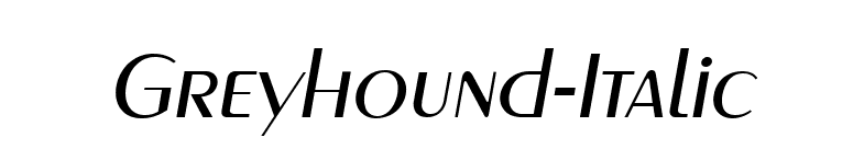 Greyhound-Italic font preview