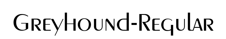 Greyhound-Regular font preview