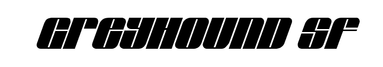 Greyhound SF font preview