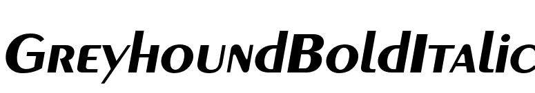 GreyhoundBoldItalic font preview