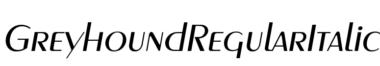 GreyhoundRegularItalic font preview