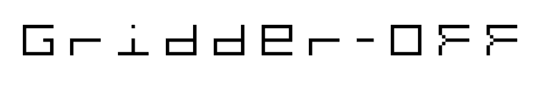 Gridder-OFF font preview