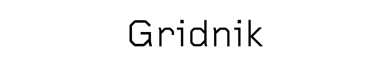 Gridnik font preview
