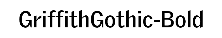 GriffithGothic-Bold font preview