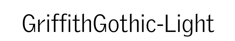 GriffithGothic-Light font preview