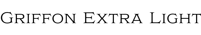 Griffon Extra Light font preview