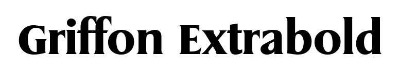 Griffon Extrabold font preview