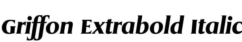 Griffon Extrabold Italic font preview