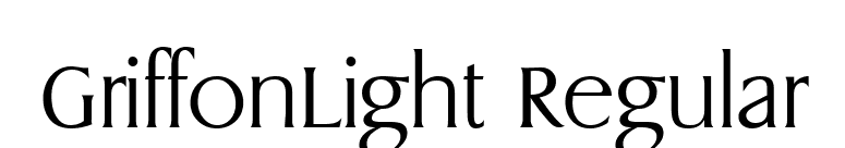 GriffonLight Regular font preview