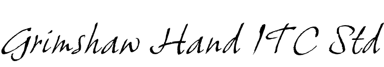 Grimshaw Hand ITC Std font preview