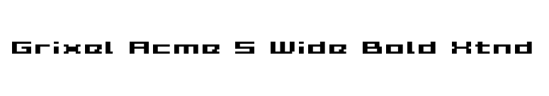 Grixel Acme 5 Wide Bold Xtnd font preview
