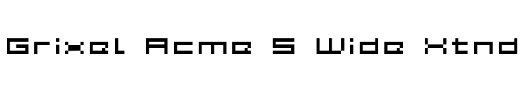 Grixel Acme 5 Wide Xtnd font preview