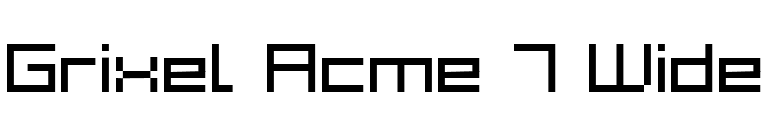Grixel Acme 7 Wide font preview