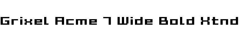 Grixel Acme 7 Wide Bold Xtnd font preview