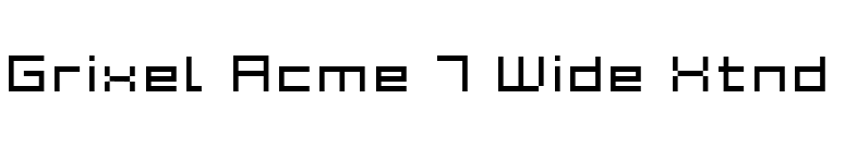 Grixel Acme 7 Wide Xtnd font preview