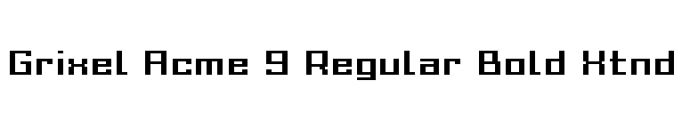 Grixel Acme 9 Regular Bold Xtnd font preview