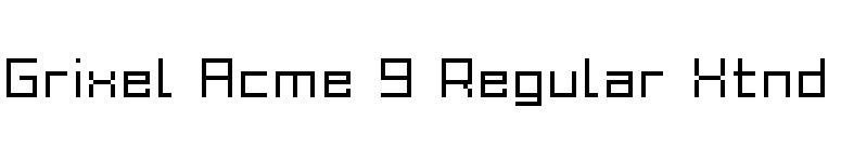 Grixel Acme 9 Regular Xtnd font preview