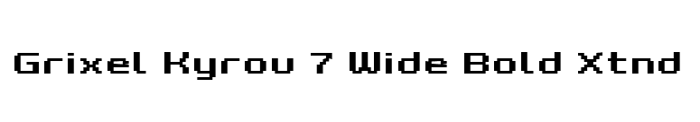 Grixel Kyrou 7 Wide Bold Xtnd font preview